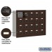 Salsbury Cell Phone Storage Locker - 4 Door High Unit (5 Inch Deep Compartments) - 20 A Doors - Bronze - Recessed Mounted - Resettable Combination Locks  19045-20ZRC
